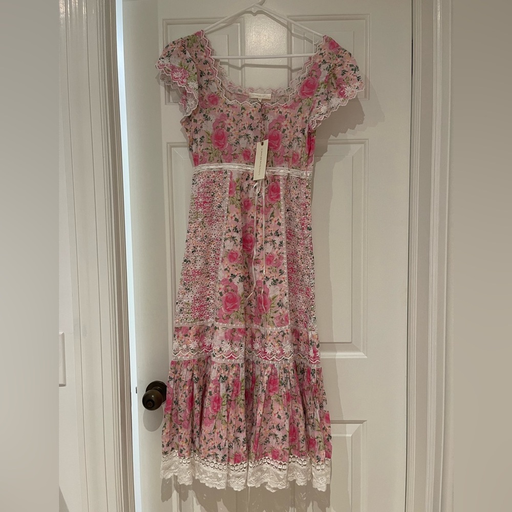 Love Shack Fancy romantic midi dress